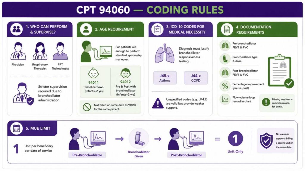 CPT 94060 Coding Rules