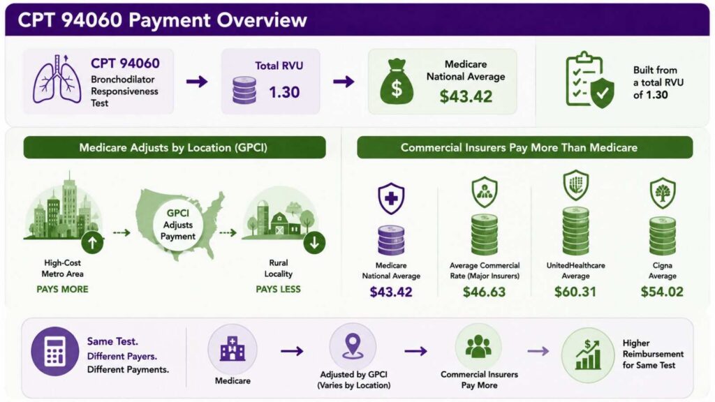 CPT 94060 Payment Overview Infographic