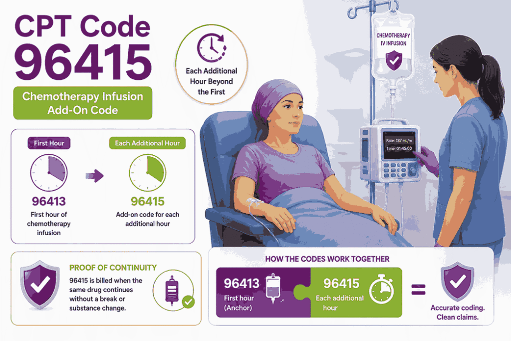 CPT Code 96415 Chemotherapy Infusion Add-On Code