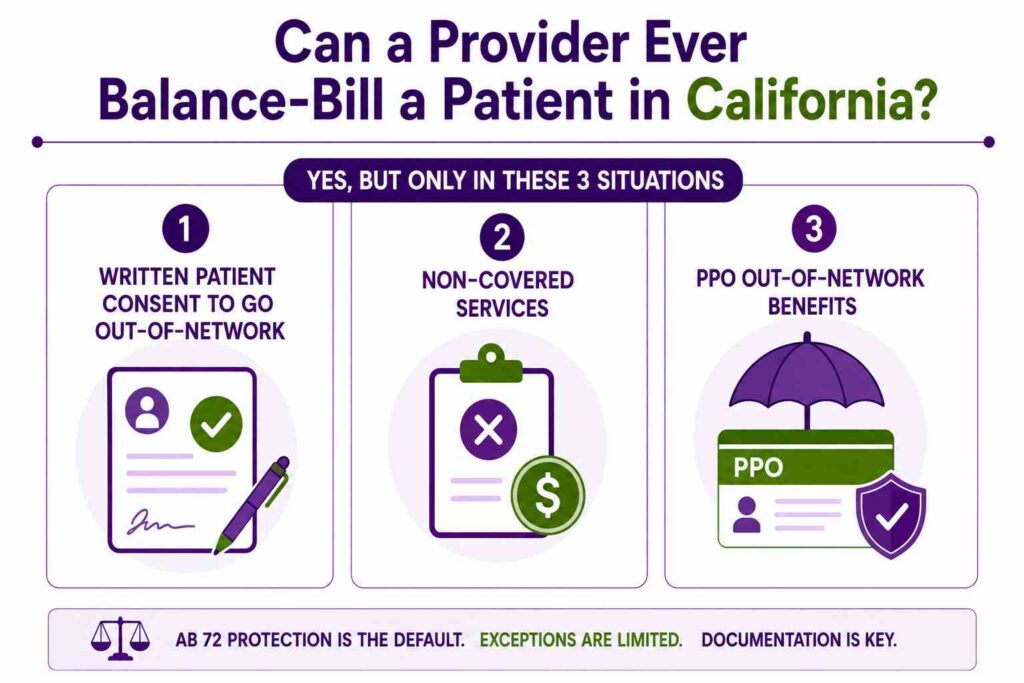 Can a Provider Ever Balance Bill in California