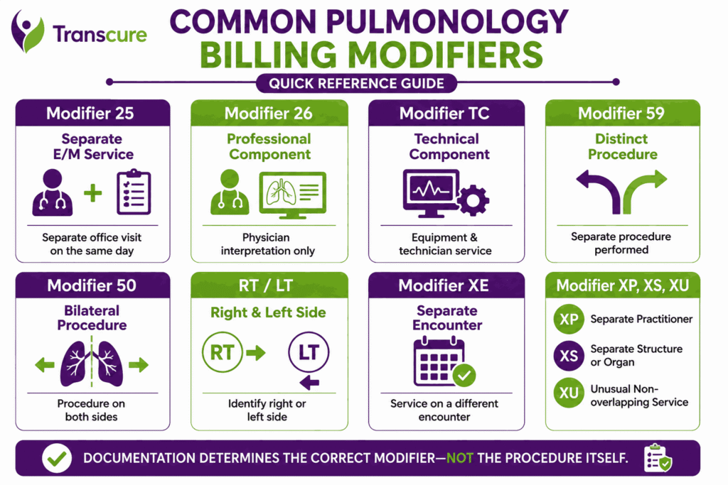 Common Pulmonology Billing Modifiers