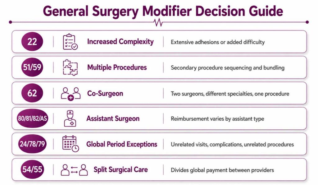 General Surgery Modifier Decision Guide