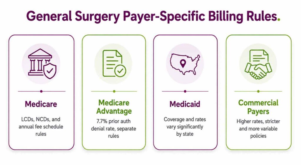 General Surgery Payer-Specific Billing Rules