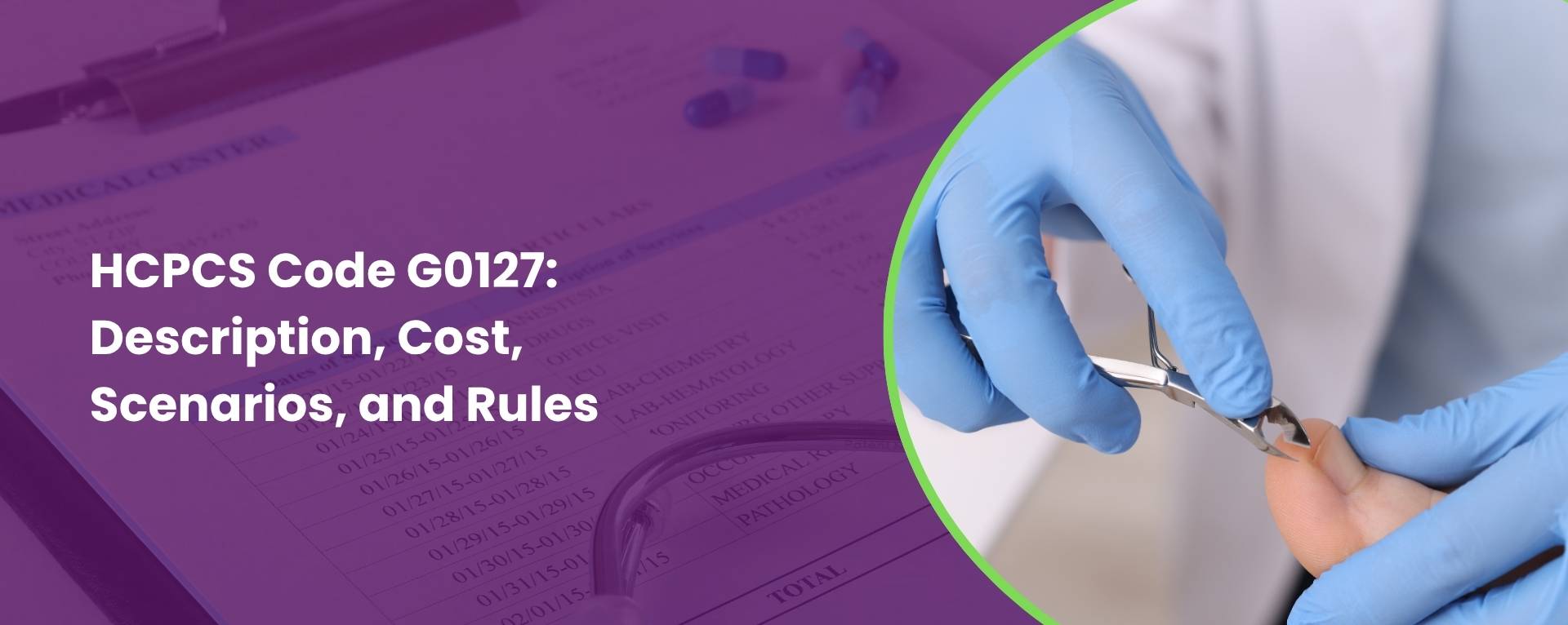 HCPCS Code G0127 Description, Cost, Scenarios, and Rules
