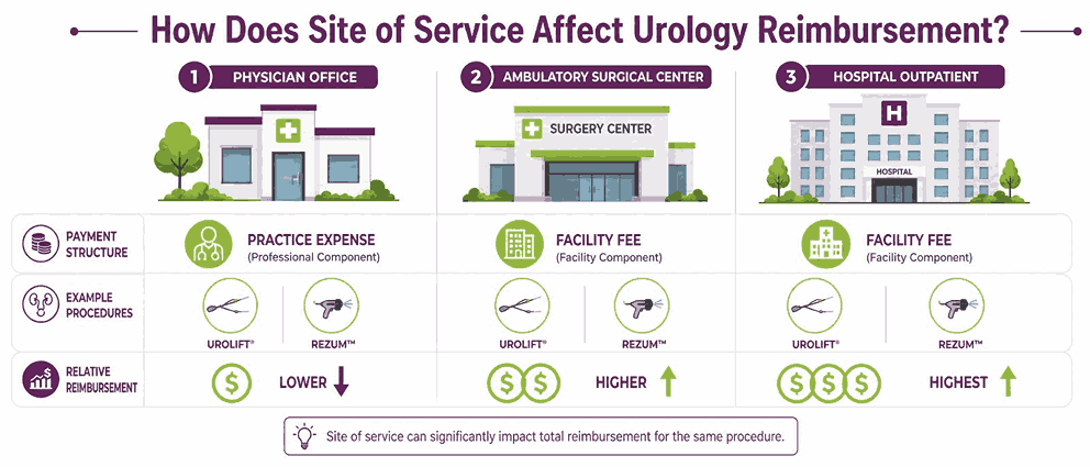 How Does Site of Service Affect Urology Reimbursement