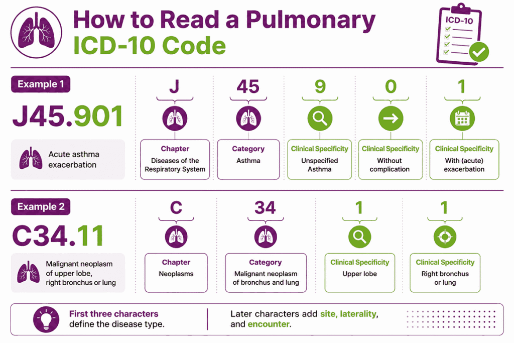 How to Read a Pulmonary ICD-10 Code