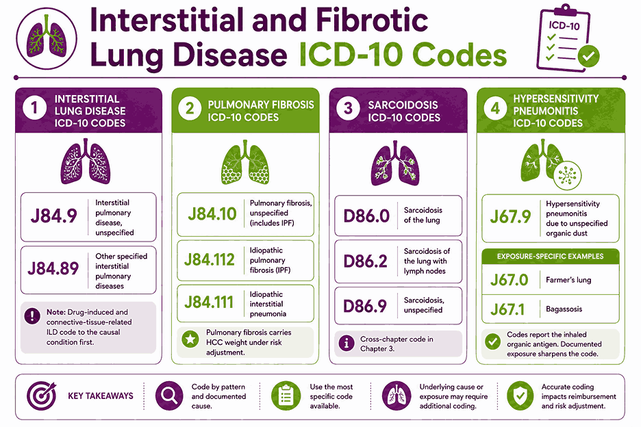 Interstitial Fibrotic Lung Disease ICD-10 Codes