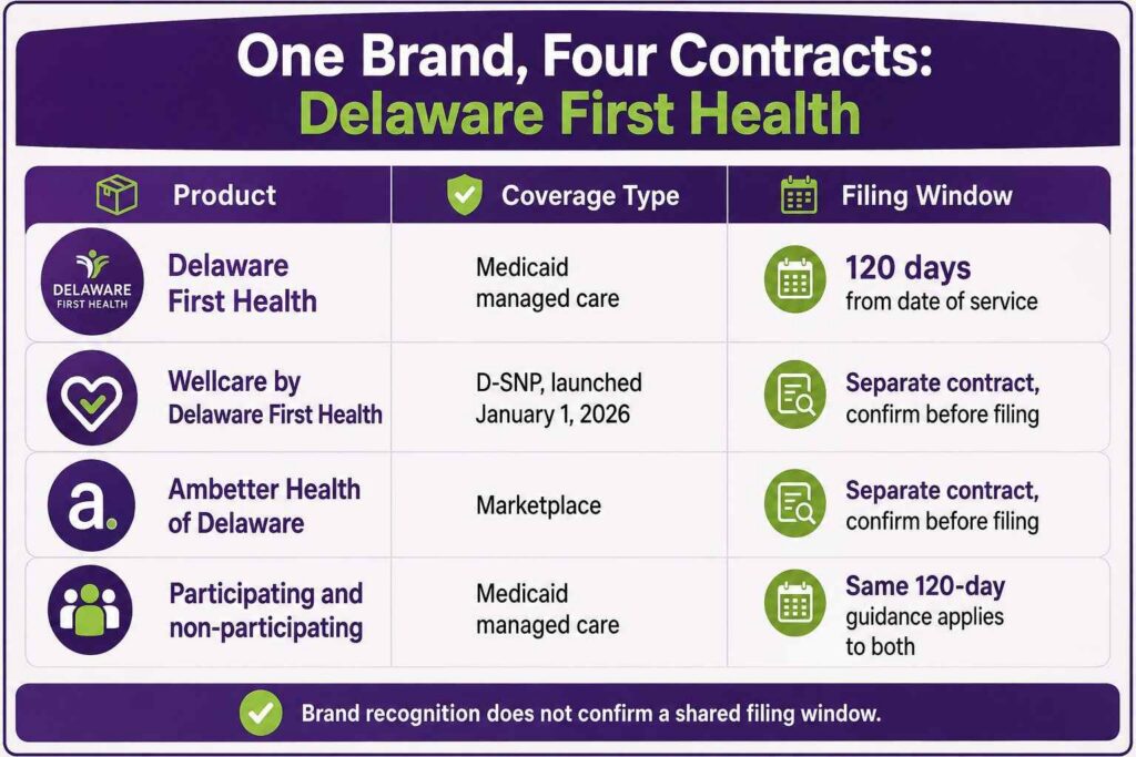 One Brand, Four Contracts Delware First Health