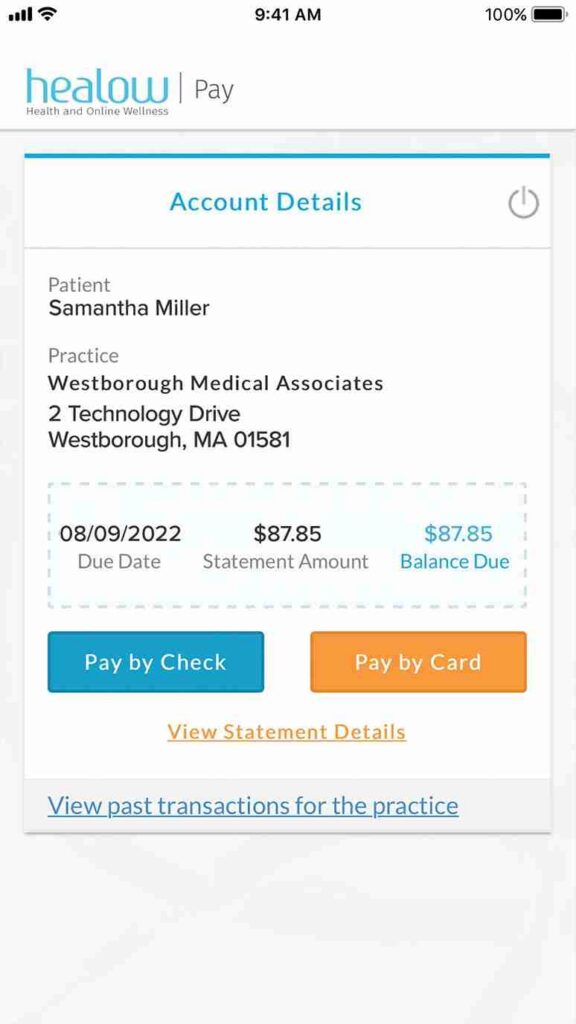 Patient engagement features in healow