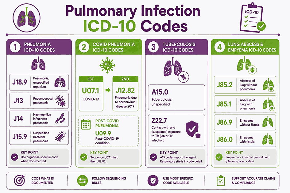 Pulmonary Infection ICD-10 Codes