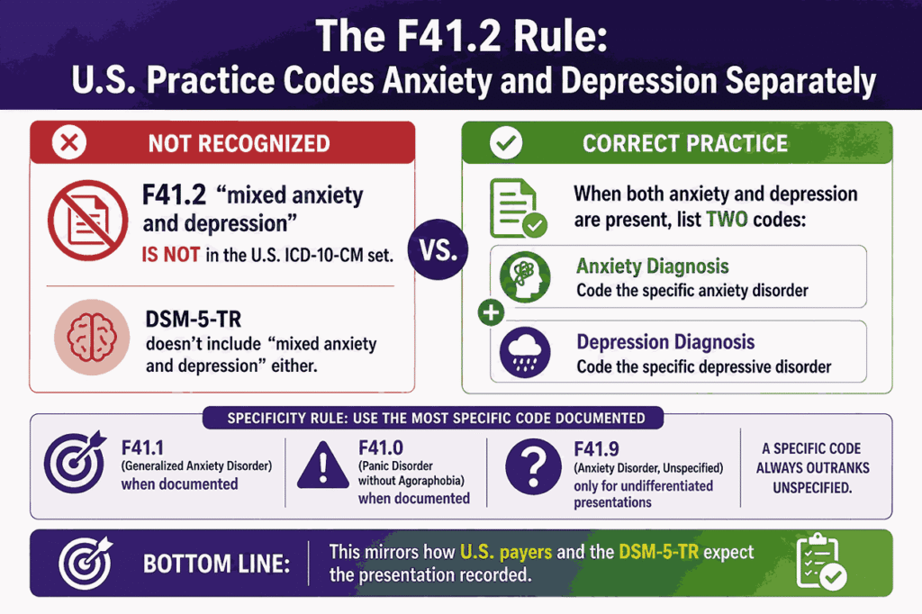 The F41.2 Rule U.S. Practice Codes Anxiety and Depression Separately