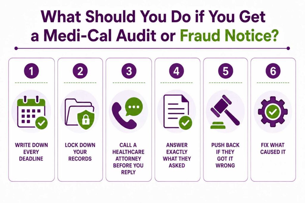 What should you do if you get a medi-cal audit or fraud notice