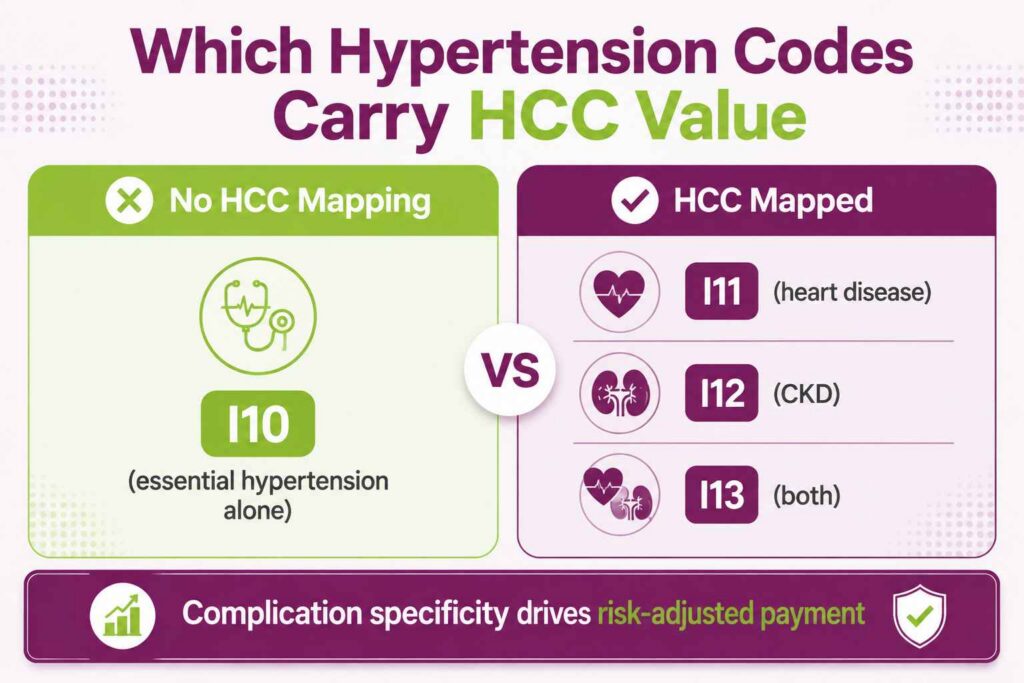 Which Hypertension Codes Carry HCC Value