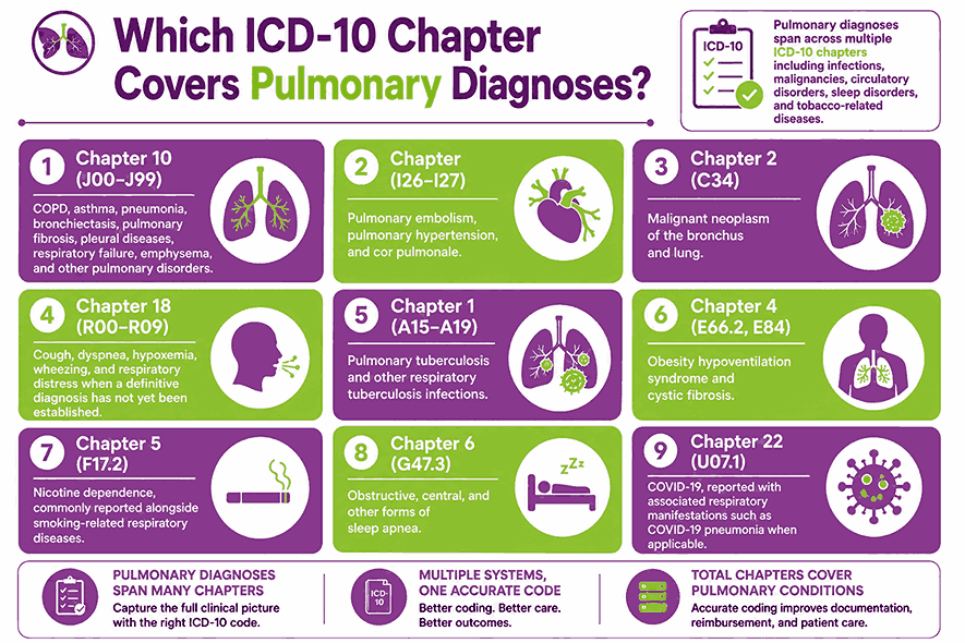 Which ICD-10 Chapter Covers Pulmonary Diagnoses