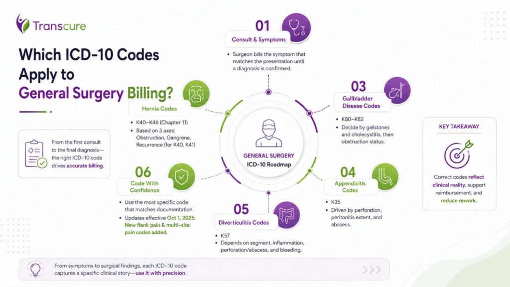 Which ICD-10 Codes Apply to General Surgery Billing