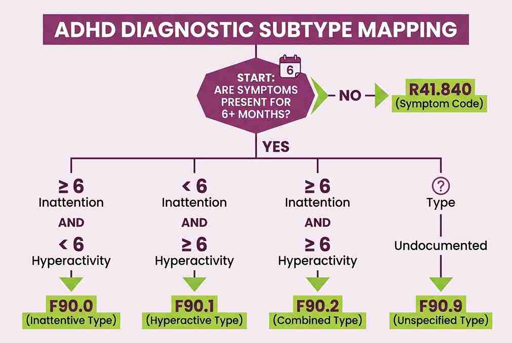ADHD DIAGNOSTIC SUBTYPE MAPPING