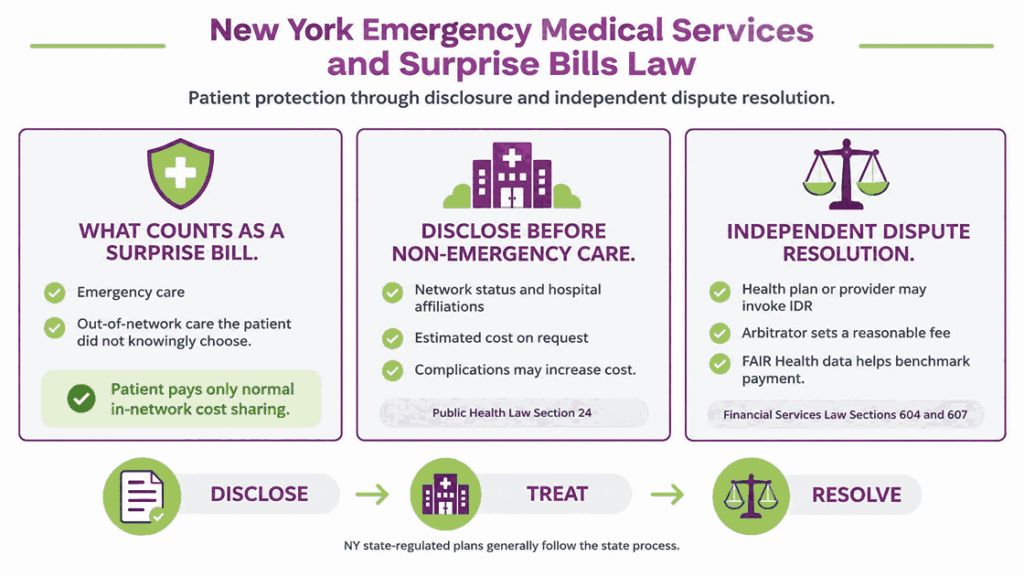New York Emergency Medical Services and Surprise Bills Law