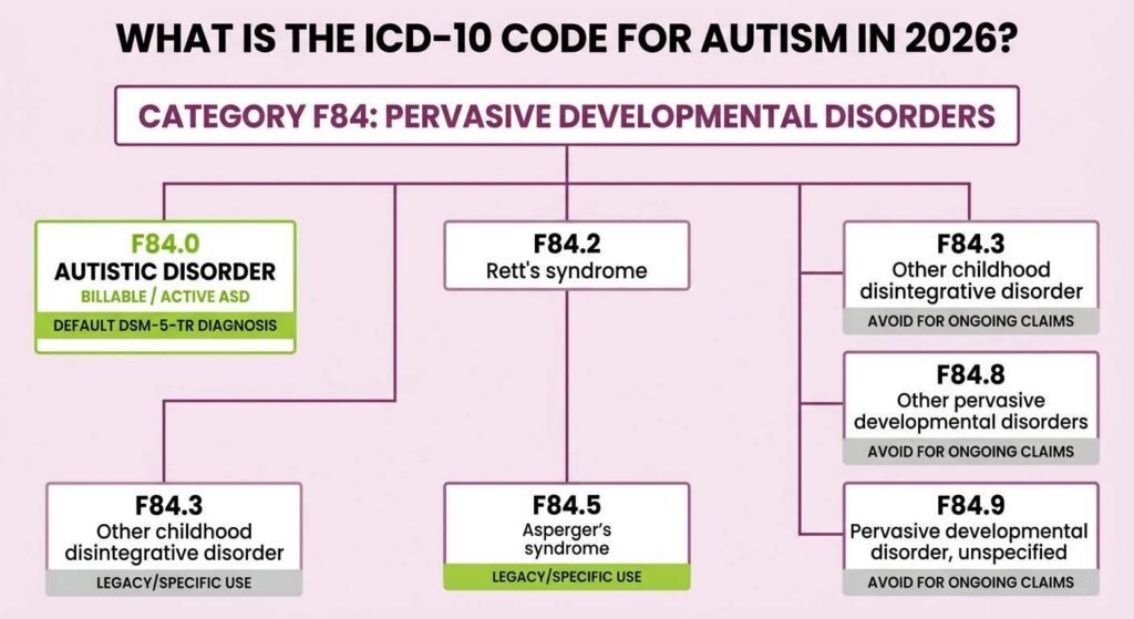 WHAT IS THE ICD-10 CODE FOR AUTISM IN 2026