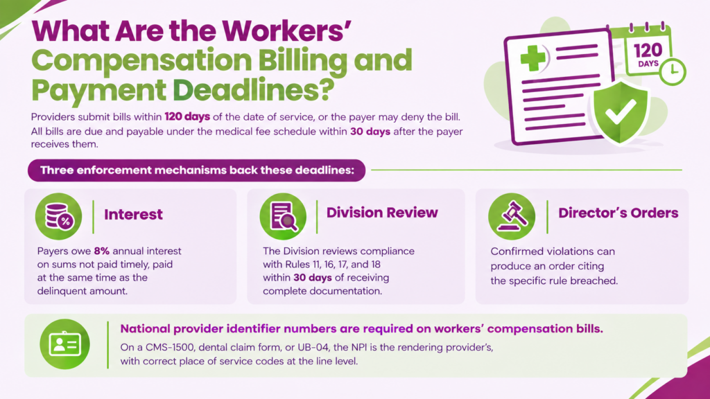 define worker's compensation billing and payment deadlines