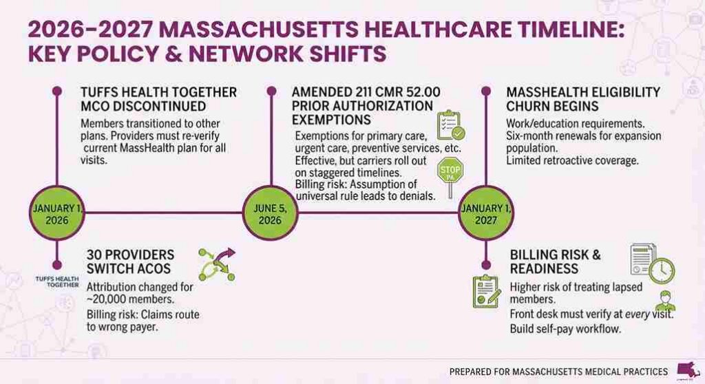 2026-2027 MASSACHUSETTS HEALTHCARE TIMELINE KEY POLICY & NETWORK SHIFTS