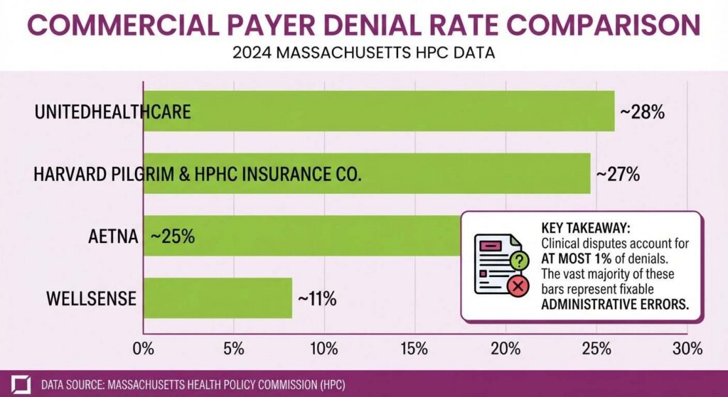 COMMERCIAL PAYER DENIAL RATE COMPARISON
