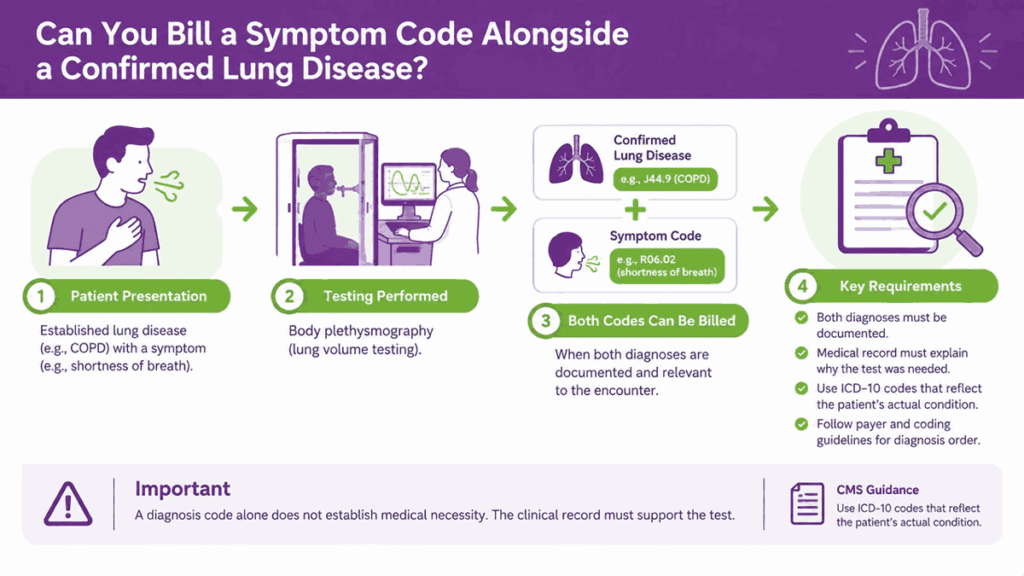 Can You Bill a Symptom Code Alongside a Confirmed Lung Disease