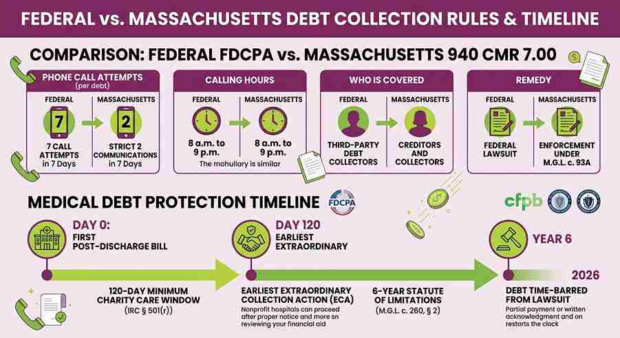Federal vs. Massachusetts Dept Collection Rules & Timeline