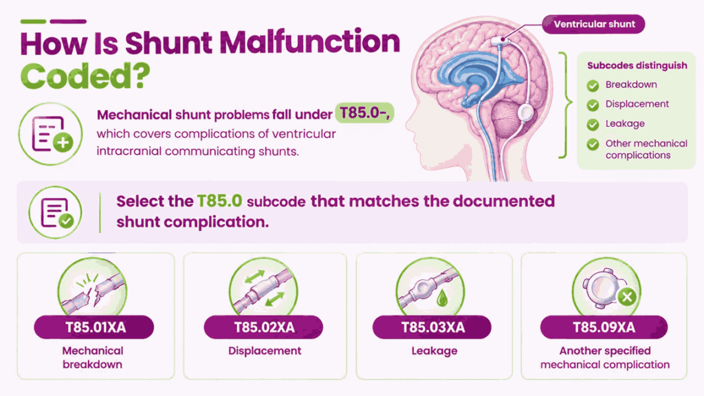 How Is Shunt Malfunction Coded