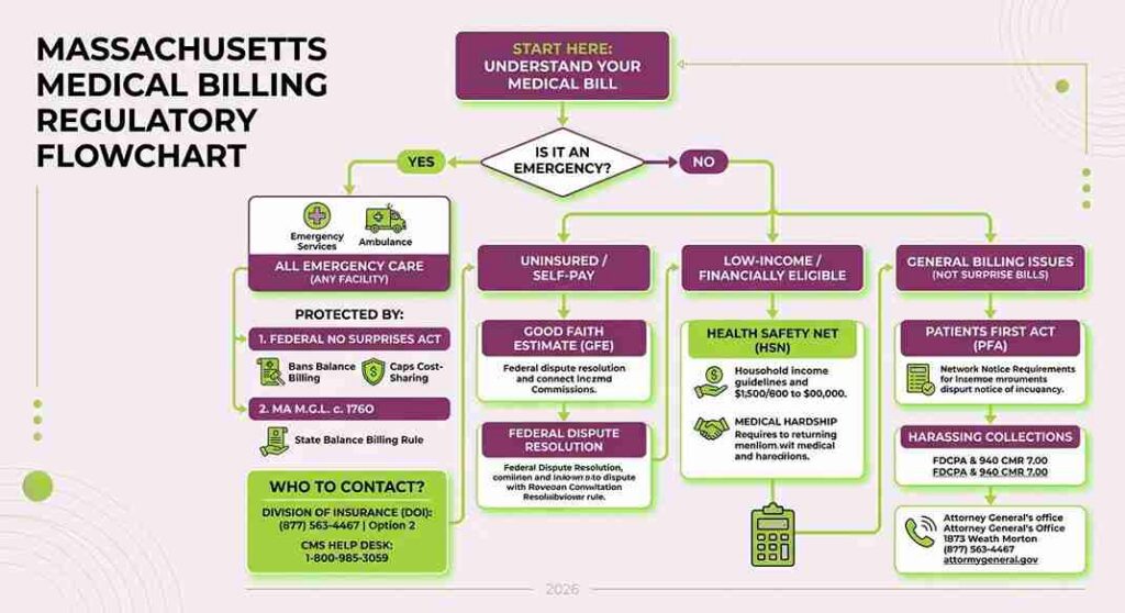 Massachusetts Medical Billing Regulatory Flowchart