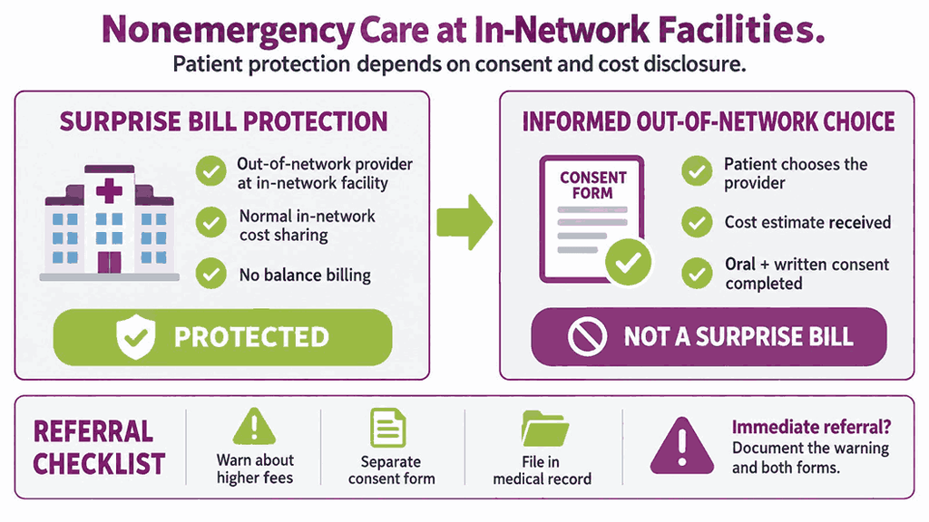 Nonemergency Care at in-Network Facilities