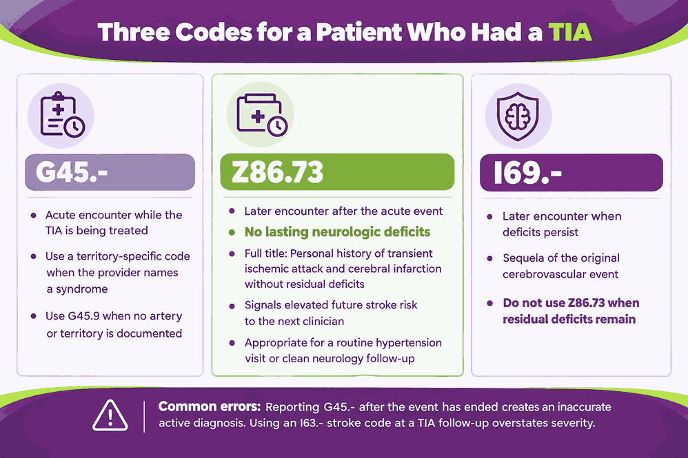 Three Codes for a Patient Who Had a TIA