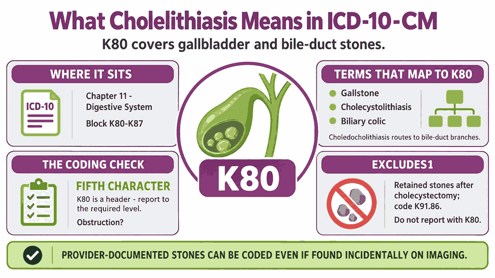 What Cholelithiasis Means in ICD-10-CM