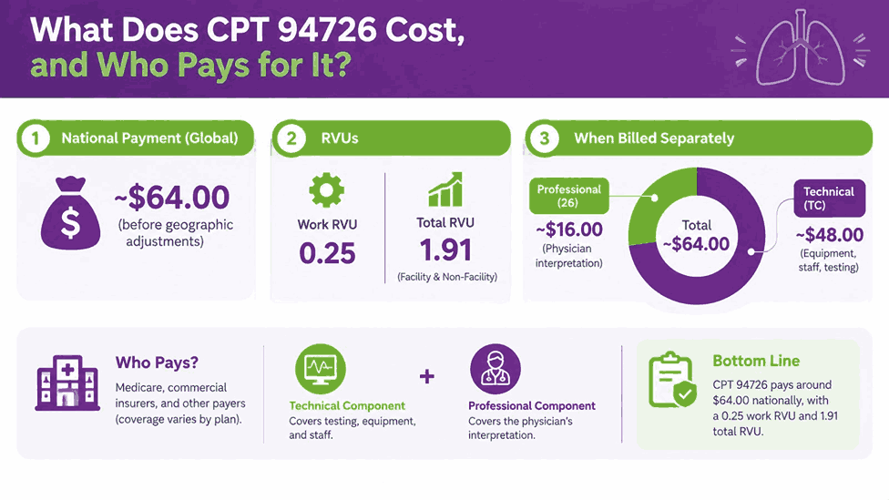 What Does CPT 94726 Cost, and Who Pays for It