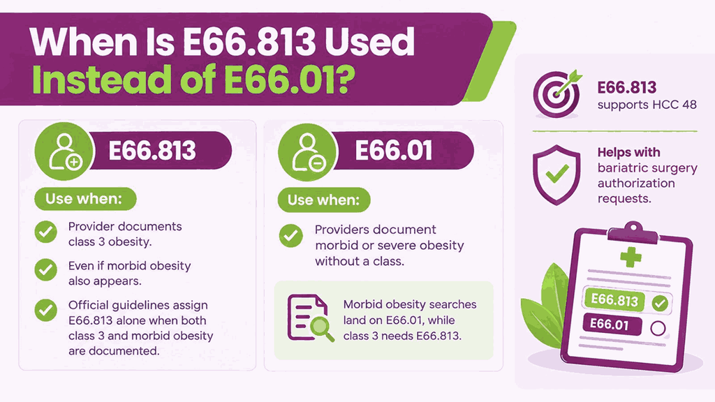 When isE66.813 Used Instead of E66.01?