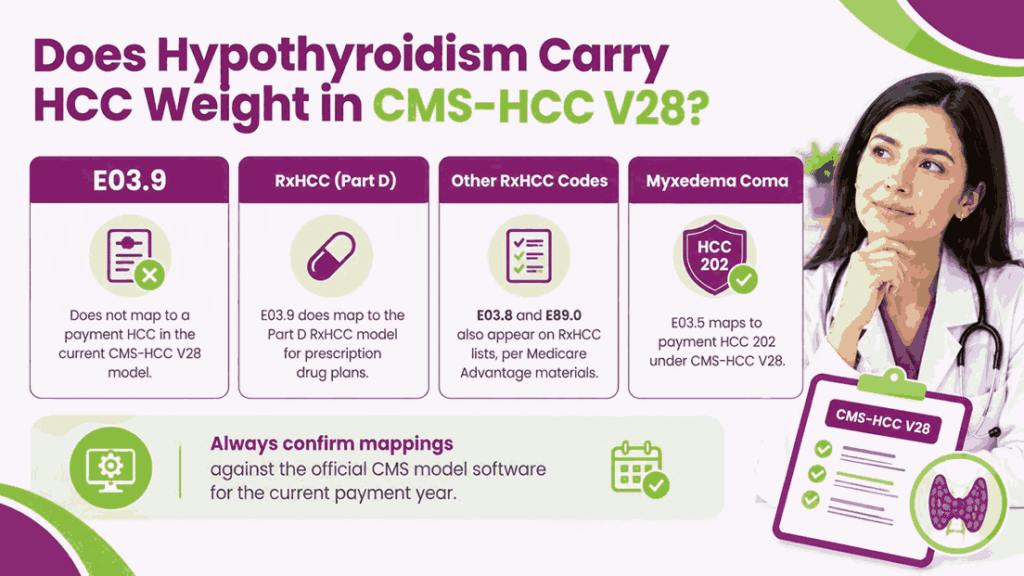 Does Hypothyroidism Carry HCC Weight in CMS-HCC V28?