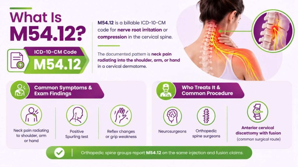 m54.12 cervical radiculopathy defination